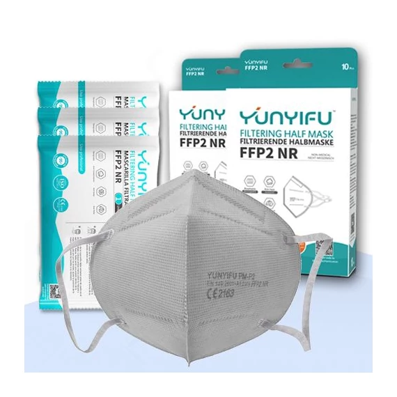 Fehér maszk (YunYifu FFP2 NR szelep nélküli)
